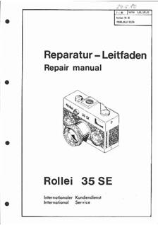 Rollei 35 SE manual. Camera Instructions.